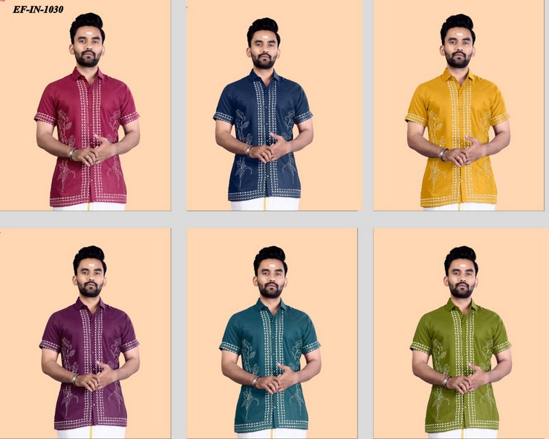 Designer Rubi Slab Cotton With Embroidery Work Shirt