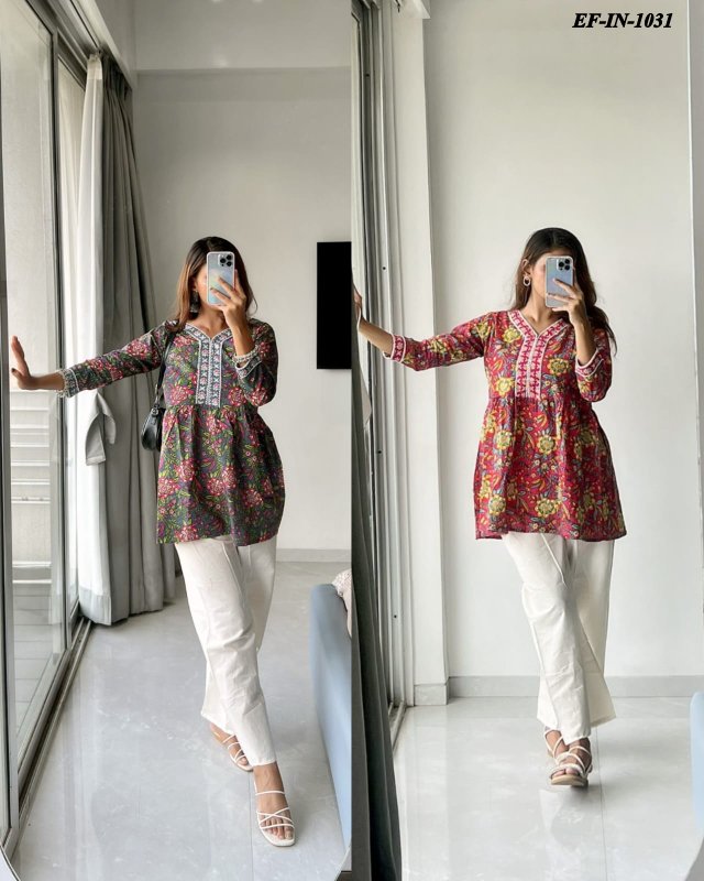 Exclusive Designer Premium Cotton Printed Top