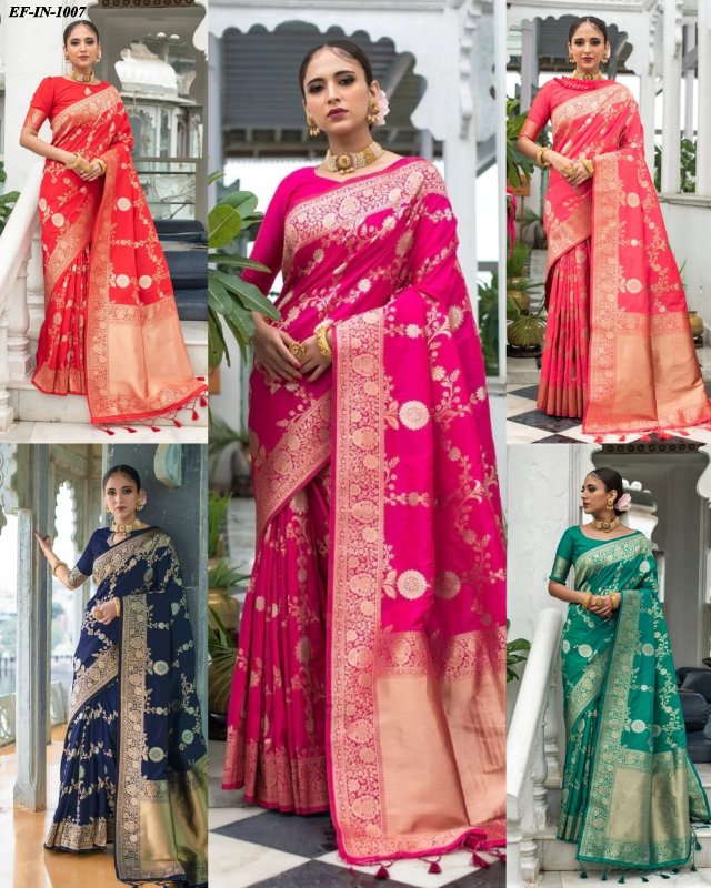 Exclusive Soft lichi Silk With Jacquard Work Sarees