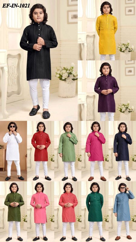 Exclusive Pure Cotton Slub Silver Weaving Kurta Pajama Kis Wear