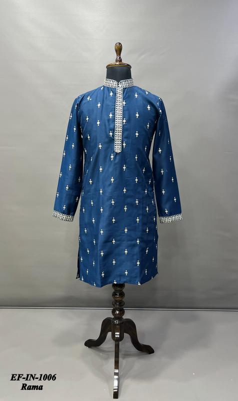 Luxury Matka Silk With Embroidery And Silver Zari Work Kurta With Pajama