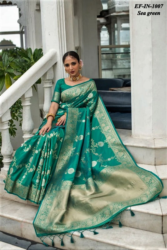 Exclusive Soft lichi Silk With Jacquard Work Sarees