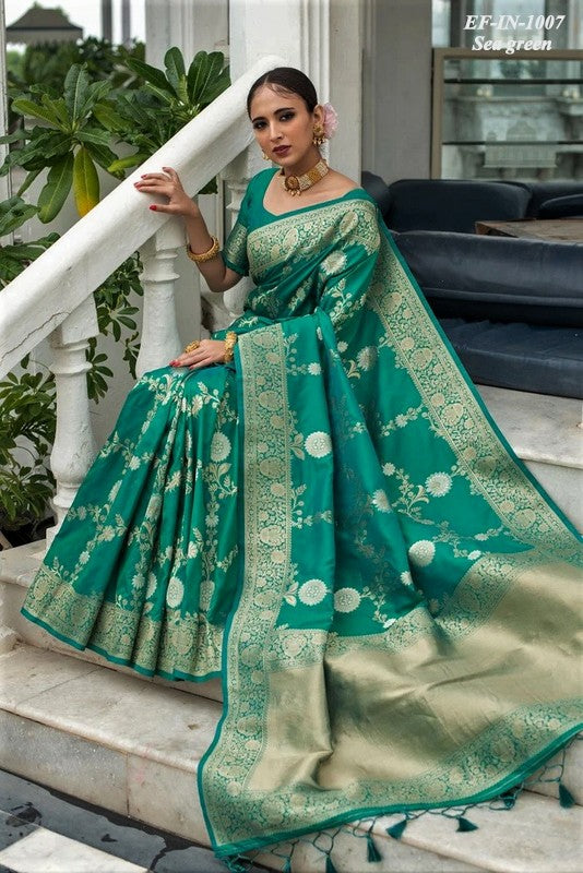 Exclusive Soft lichi Silk With Jacquard Work Sarees
