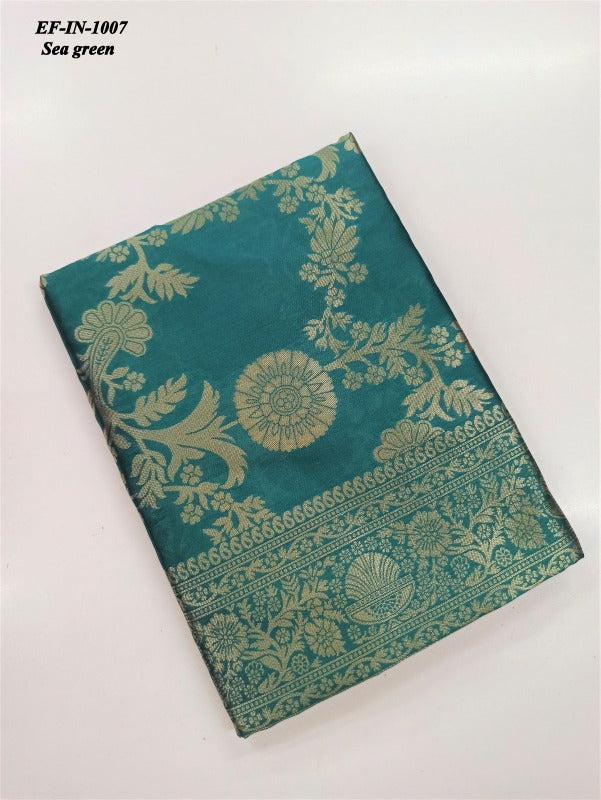 Exclusive Soft lichi Silk With Jacquard Work Sarees