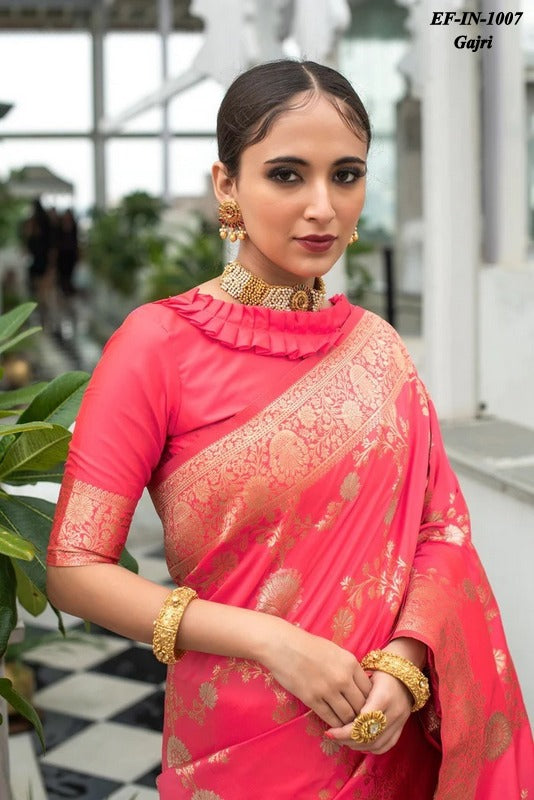 Exclusive Soft lichi Silk With Jacquard Work Sarees