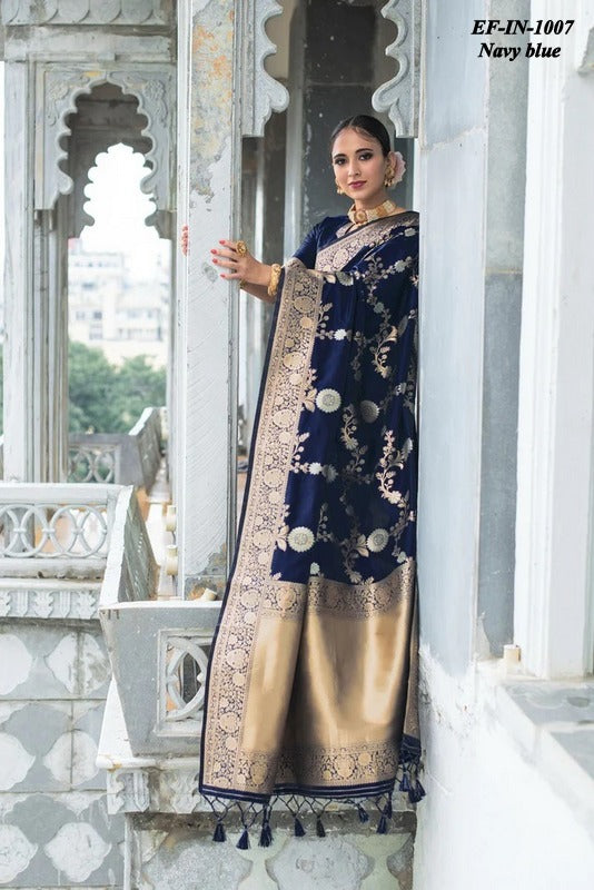 Exclusive Soft lichi Silk With Jacquard Work Sarees