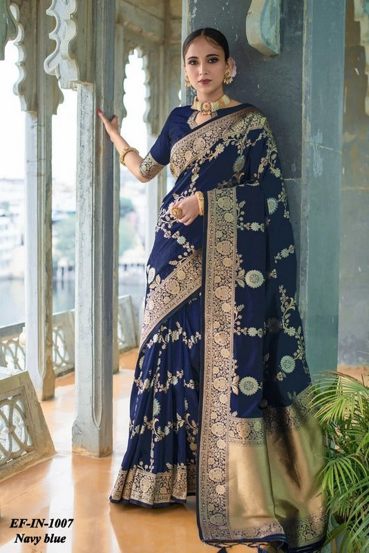 Exclusive Soft lichi Silk With Jacquard Work Sarees