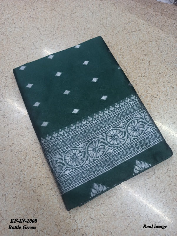 Beautiful Banarasi Lichi Silk With Jacquard Work Sarees