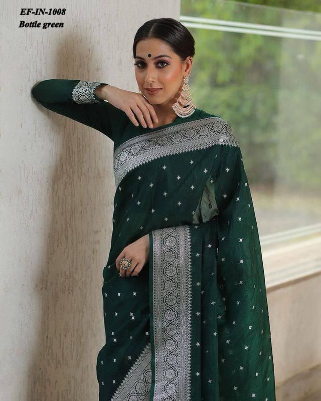 Beautiful Banarasi Lichi Silk With Jacquard Work Sarees