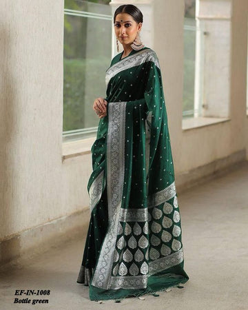 Beautiful Banarasi Lichi Silk With Jacquard Work Sarees