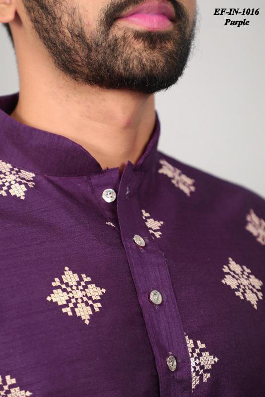 Exclusive Soft Parbon Silk Sequence Work Mens Wear