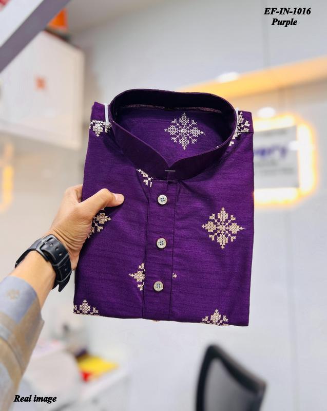 Exclusive Soft Parbon Silk Sequence Work Mens Wear