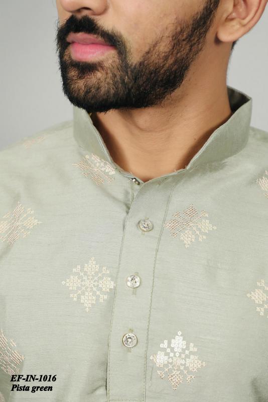 Exclusive Soft Parbon Silk Sequence Work Mens Wear