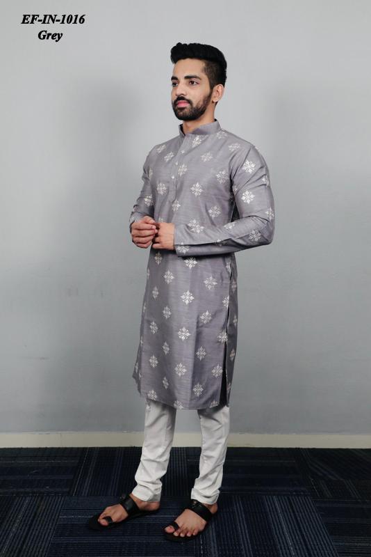 Exclusive Soft Parbon Silk Sequence Work Mens Wear
