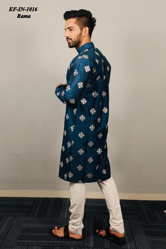Exclusive Soft Parbon Silk Sequence Work Mens Wear
