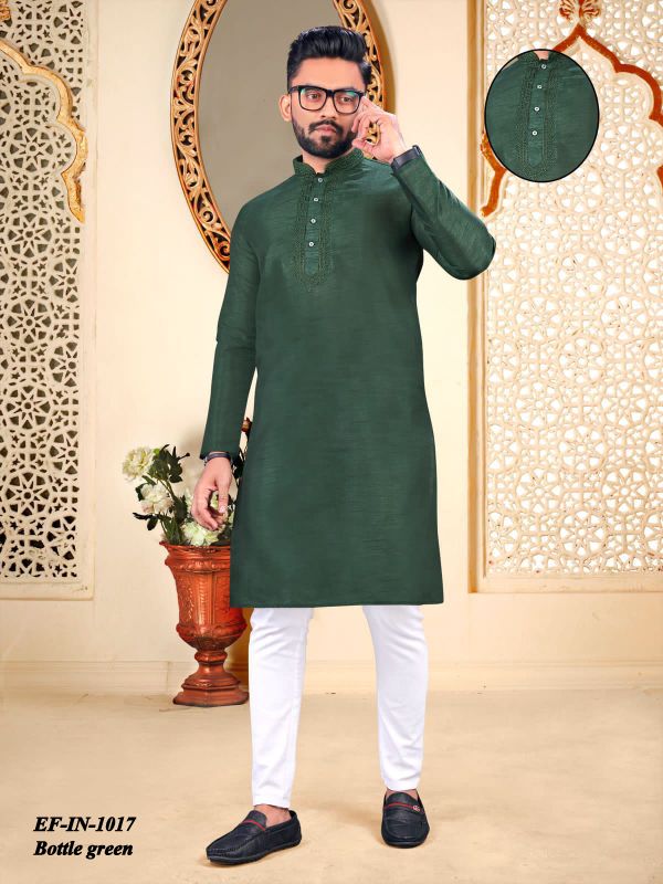 Luxury Cotton With Embroidery Work Kurta Pajama