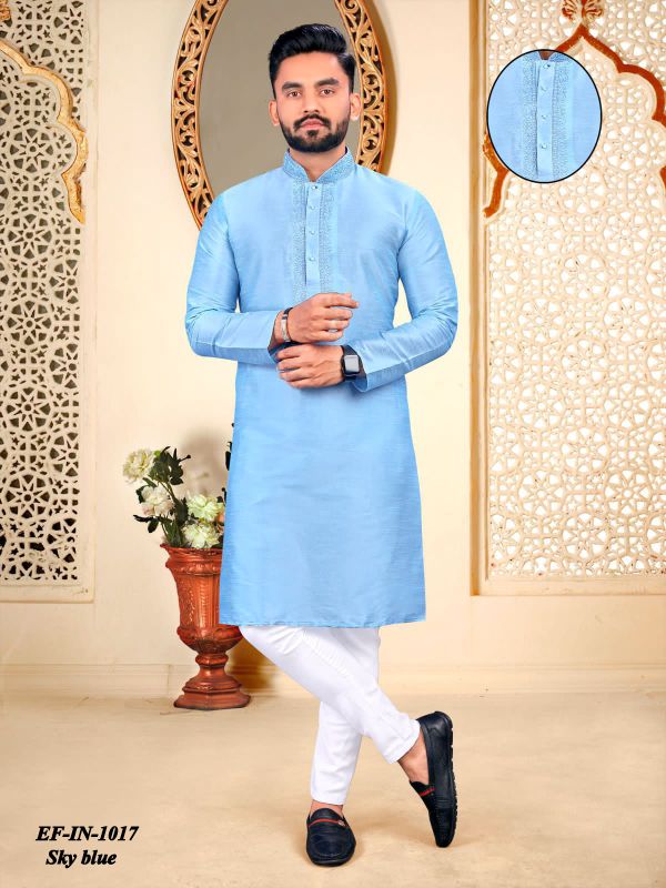 Luxury Cotton With Embroidery Work Kurta Pajama