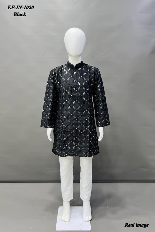 Heavy Soft Silk With Embroidery And Sequence Work Kids Wear