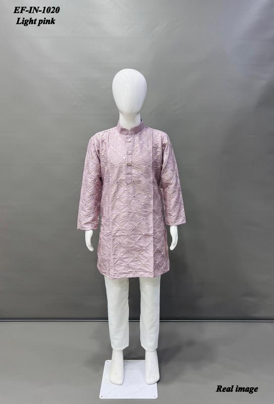 Heavy Soft Silk With Embroidery And Sequence Work Kids Wear