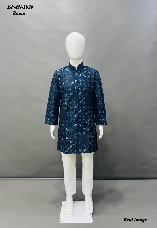 Heavy Soft Silk With Embroidery And Sequence Work Kids Wear