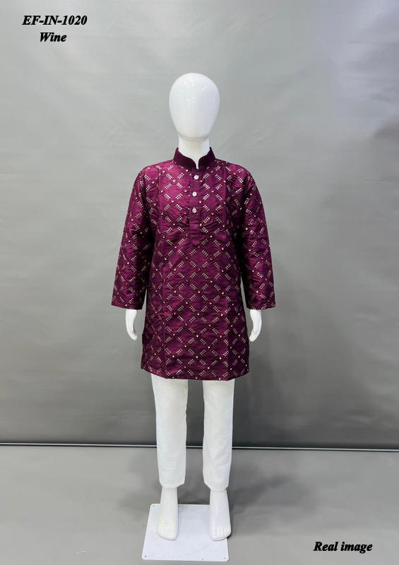 Heavy Soft Silk With Embroidery And Sequence Work Kids Wear