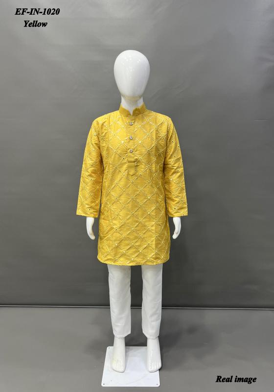 Heavy Soft Silk With Embroidery And Sequence Work Kids Wear