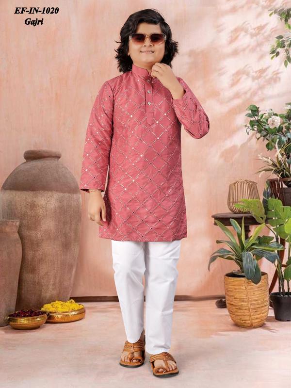 Heavy Soft Silk With Embroidery And Sequence Work Kids Wear