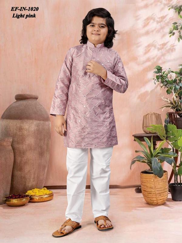 Heavy Soft Silk With Embroidery And Sequence Work Kids Wear
