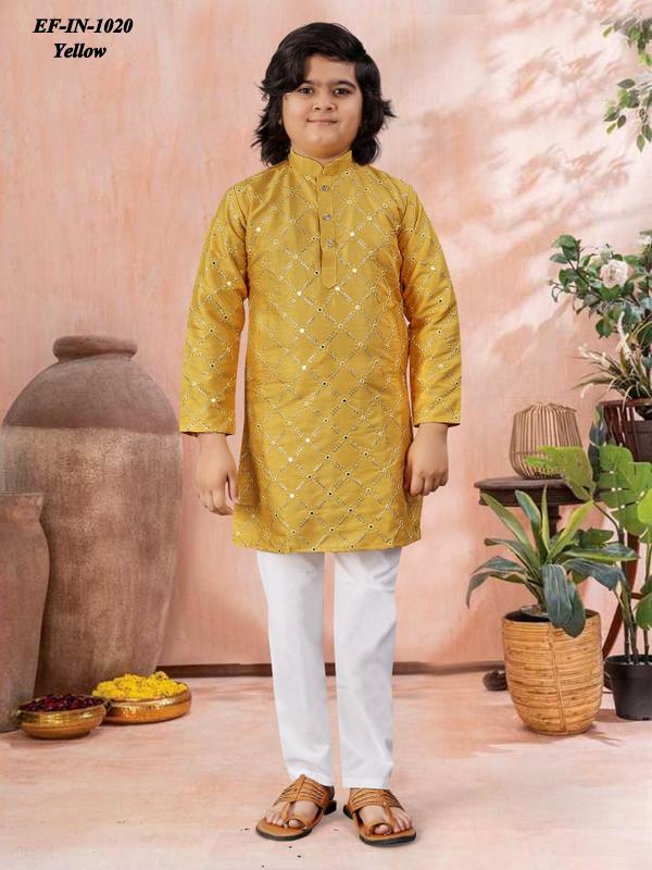 Heavy Soft Silk With Embroidery And Sequence Work Kids Wear