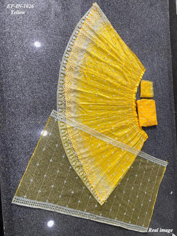 Traditional Net With Chain Design Work Lehenga Choli