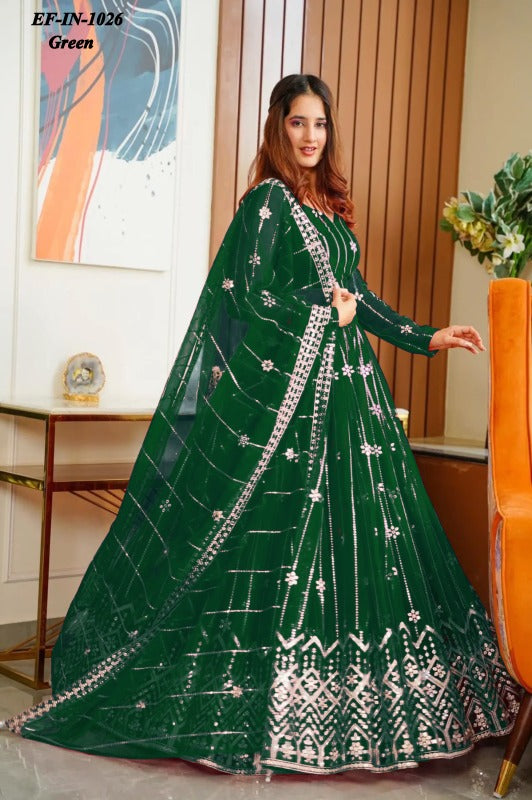 Traditional Net With Chain Design Work Lehenga Choli