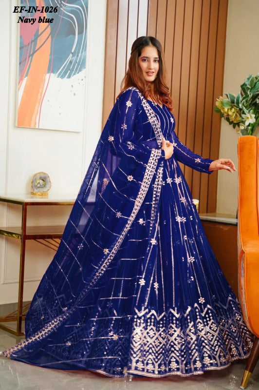 Traditional Net With Chain Design Work Lehenga Choli