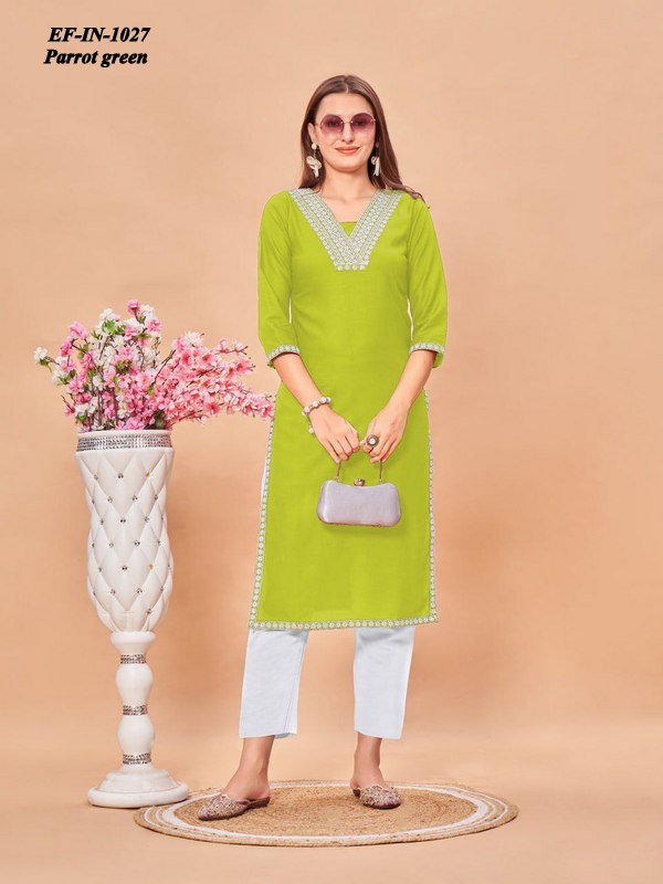 Latest Rayon With Embroidery Work Kurti