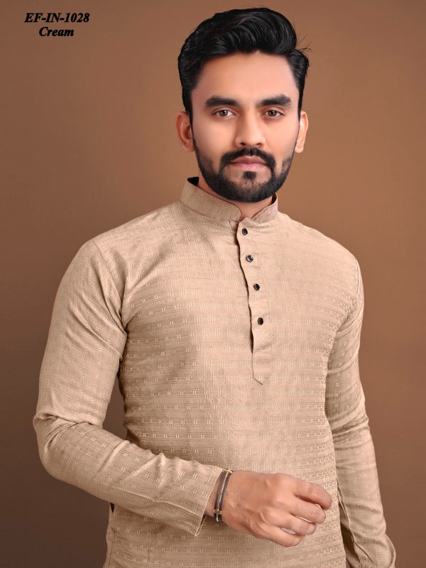 Luxury Soft Jacquard With Self Buti Mens Wear Kurta