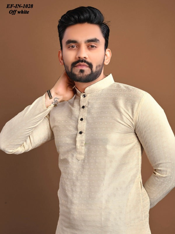 Luxury Soft Jacquard With Self Buti Mens Wear Kurta
