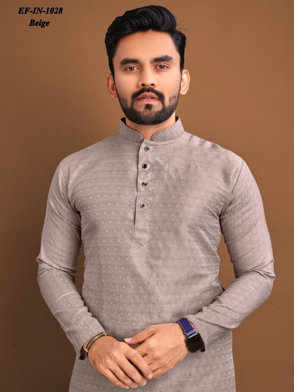 Luxury Soft Jacquard With Self Buti Mens Wear Kurta