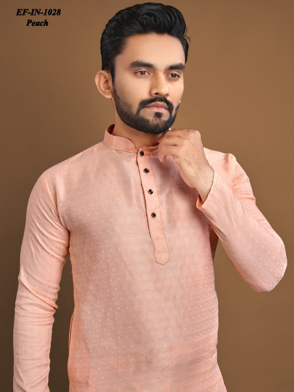 Luxury Soft Jacquard With Self Buti Mens Wear Kurta