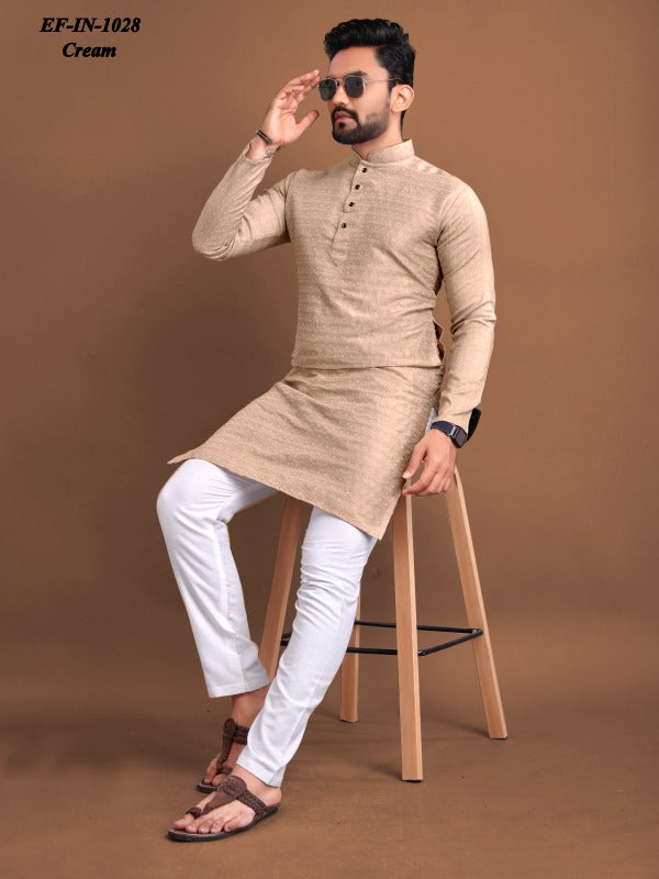Luxury Soft Jacquard With Self Buti Mens Wear Kurta