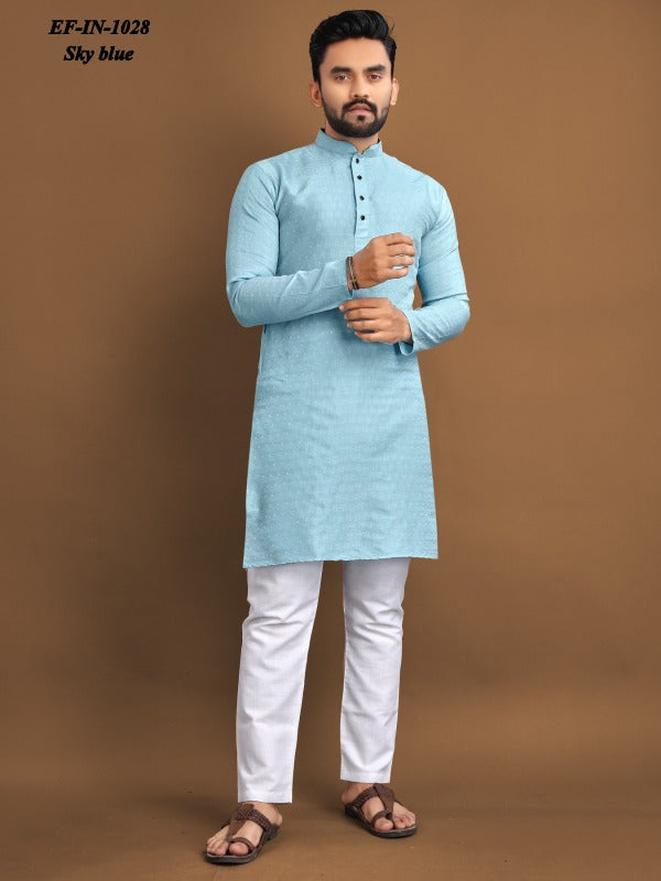 Luxury Soft Jacquard With Self Buti Mens Wear Kurta