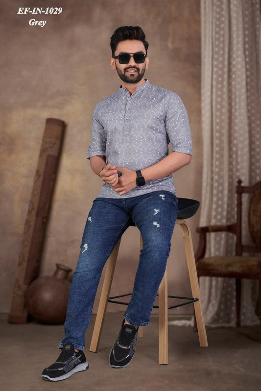 Magic Cotton With Foil Printed Shirt