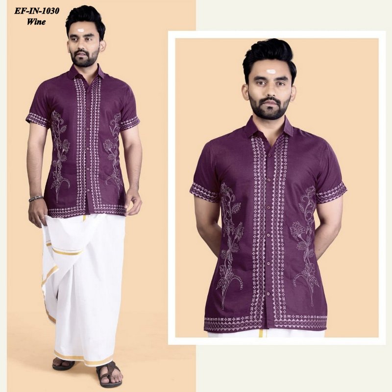 Designer Rubi Slab Cotton With Embroidery Work Shirt