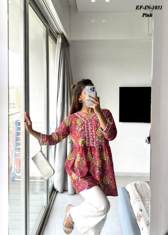 Exclusive Designer Premium Cotton Printed Top