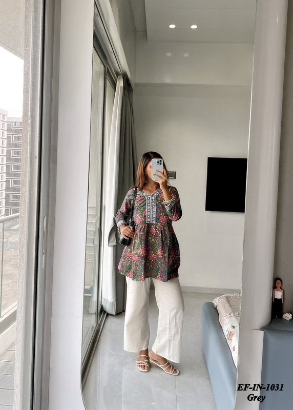 Exclusive Designer Premium Cotton Printed Top