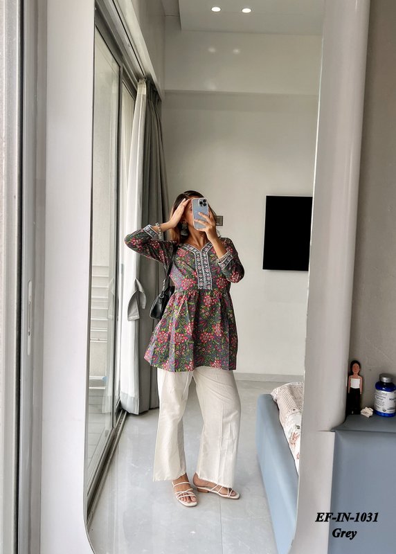 Exclusive Designer Premium Cotton Printed Top