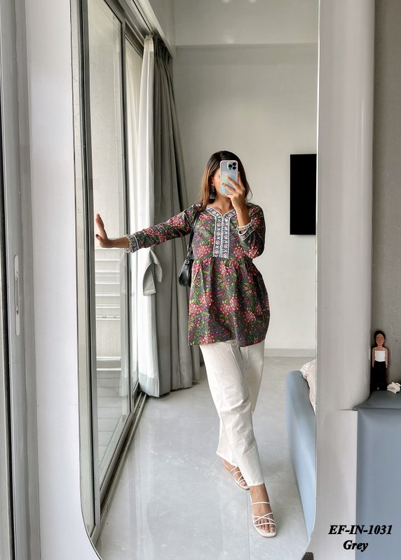 Exclusive Designer Premium Cotton Printed Top