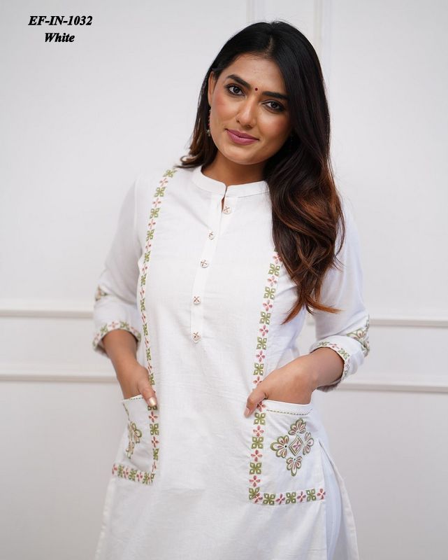 Latest Heavy Rayon With 2 Pocket Kurti With Pant Co-ord Set