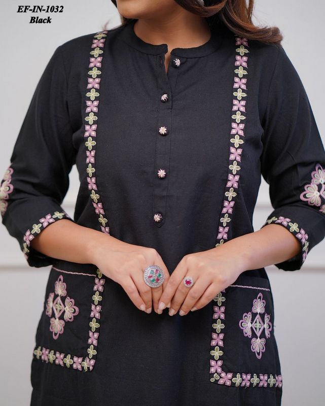 Latest Heavy Rayon With 2 Pocket Kurti With Pant Co-ord Set