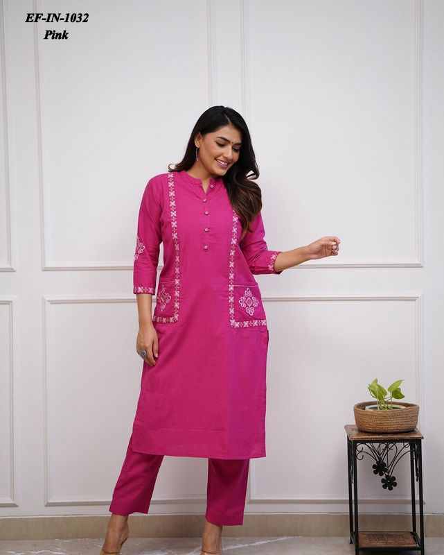 Latest Heavy Rayon With 2 Pocket Kurti With Pant Co-ord Set