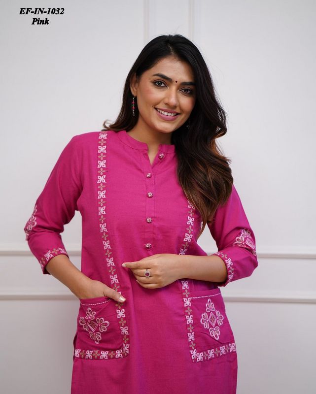 Latest Heavy Rayon With 2 Pocket Kurti With Pant Co-ord Set