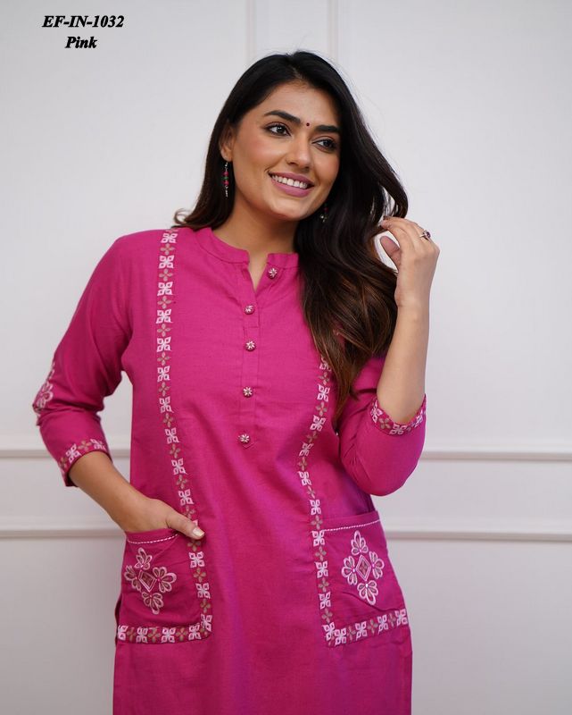 Latest Heavy Rayon With 2 Pocket Kurti With Pant Co-ord Set